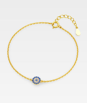 Armband onds ögat - 925 sterling silver med 18k guldplätering