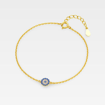 Armband onds ögat - 925 sterling silver med 18k guldplätering