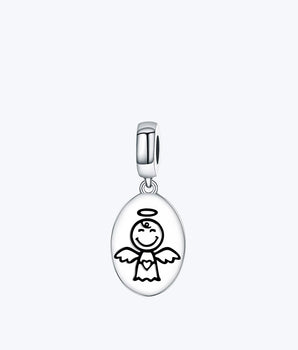 Berlock med skyddsängel, tillverkad i Sterling silver
