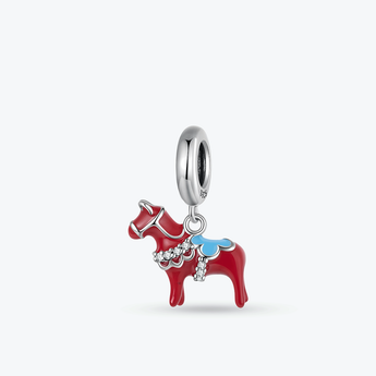 Dalahäst berlock i äkta 925 Sterling silver