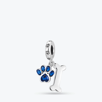 Berlock med hundben och tass - sterling silver