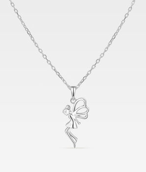 Halsband fe -ängelberlock i 925 sterling silver