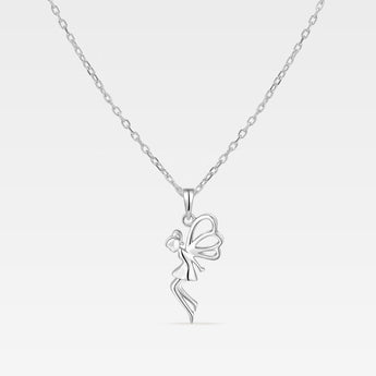 Halsband fe -ängelberlock i 925 sterling silver