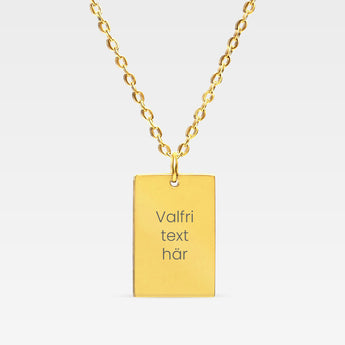 HaRektangulär berlock i 18k guldplätering