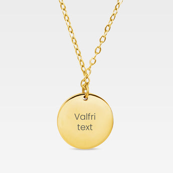 Berlock halsband i 18K guldplätering med personlig gravyr – valfri text