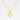 Halsband hjärta med ängel och vingar. Prydd med Zirkonia diamant. 925 silver pläterad med 18 guld