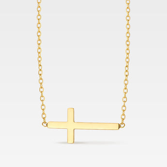 Guld halsband med kors