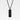 Svart tag halsband med 60 cm box chain kedja.