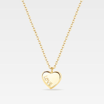 Halsband - Hjärta med texen lova- Sterling silver