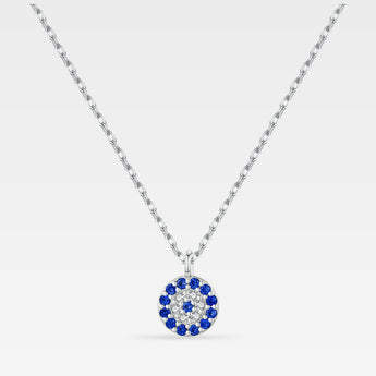 Onda ögat halsband i 925 silver