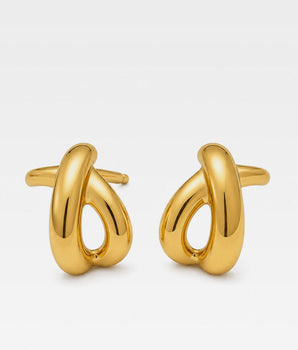 Örhängen twist knot med guldplätering