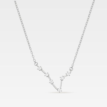 Silverhalsband med fiskarnas stjärnbild i 925 silver och zirkoniastenar