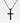 Svart halsband med kors.