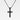 Svart halsband med kors.